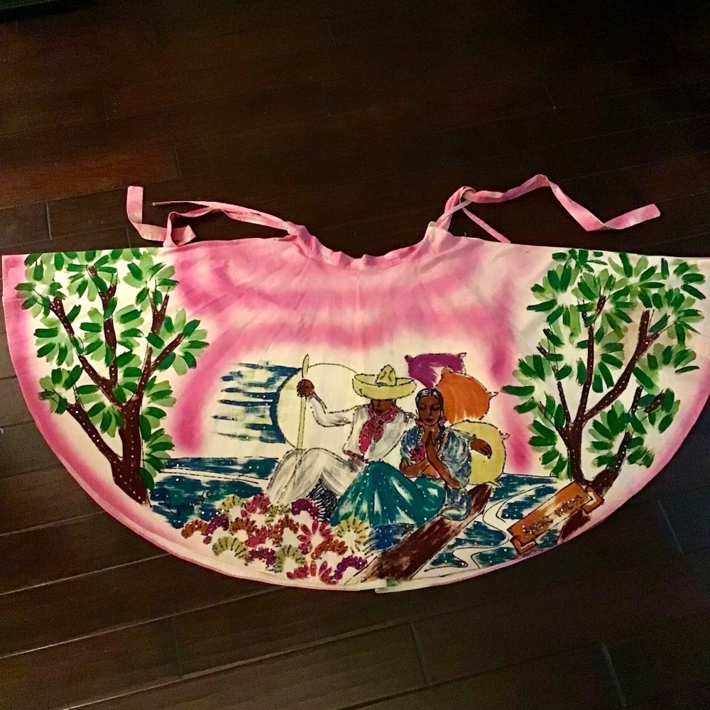 1950s Style Hand painted Circle Skirt